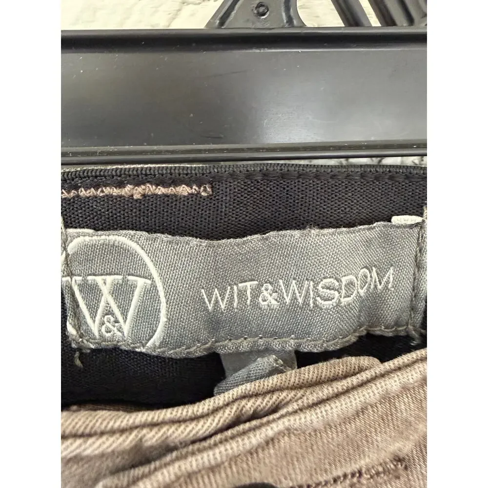 Wit & Wisdom Ab-Solution Skinny Jeans Taupe Brown Mid Rise Stretch Denim Size 4 - Picture 4 of 8